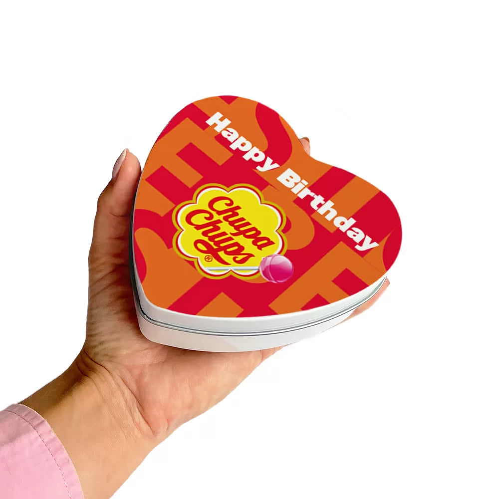 Chupa Chups Best of Mini candy geschenkdoos hartje "Happy Birthday" - 105g
