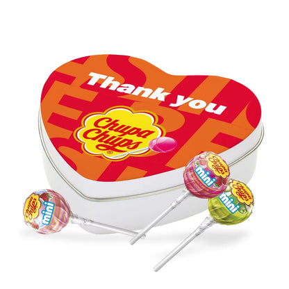 Chupa Chups Best of Mini candy geschenkdoos hartje "Thank You" - 105g