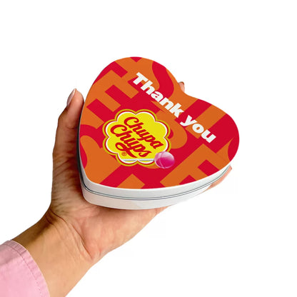 Chupa Chups Best of Mini candy geschenkdoos hartje "Thank You" - 105g