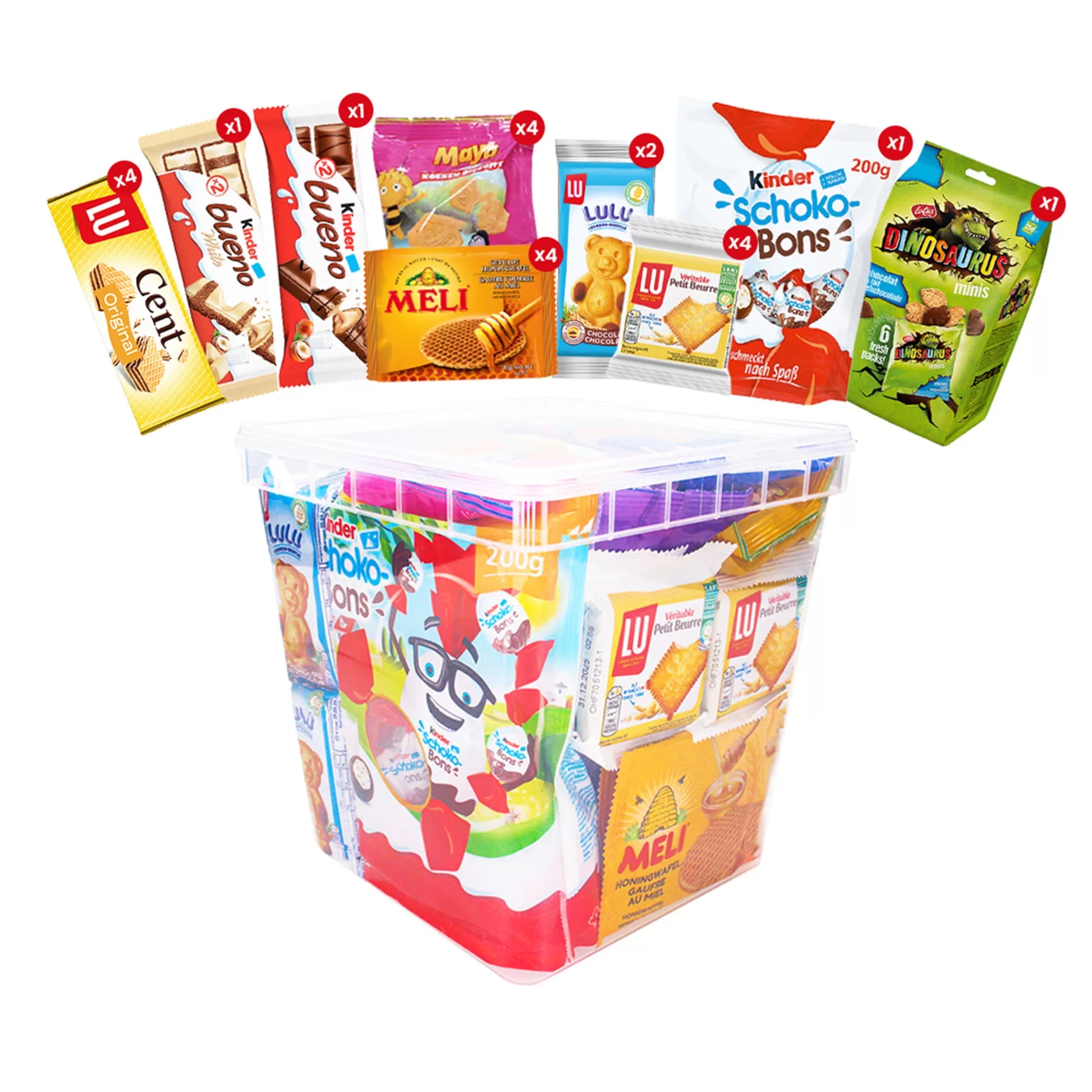 Cookies & snacks maandpakket - Jules Destrooper, Lotus, LU, Kinder & Meli - 992g