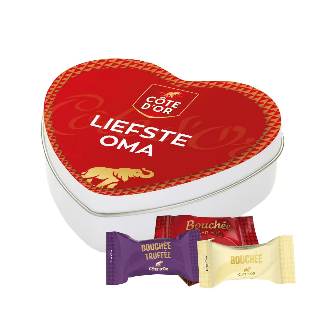Côte d'Or Bouchée Mix - Tinbox hartje - PERSO - 91g