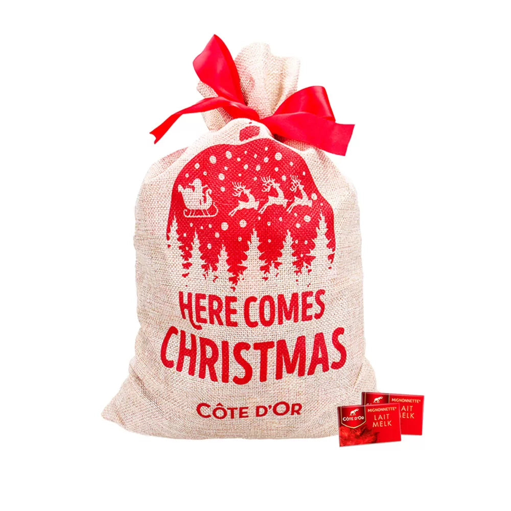 Côte d'Or chocolade kerstcadeau in jute zak - Mignonnette Melk - 1500g
