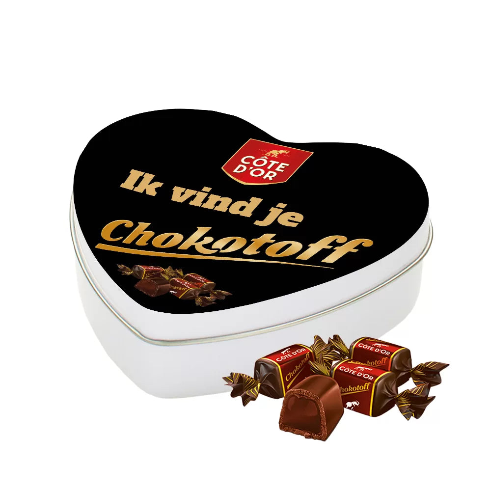 Côte d'Or Chokotoff geschenkdoos hartje "Ik vind je Chokotoff!" - 180g