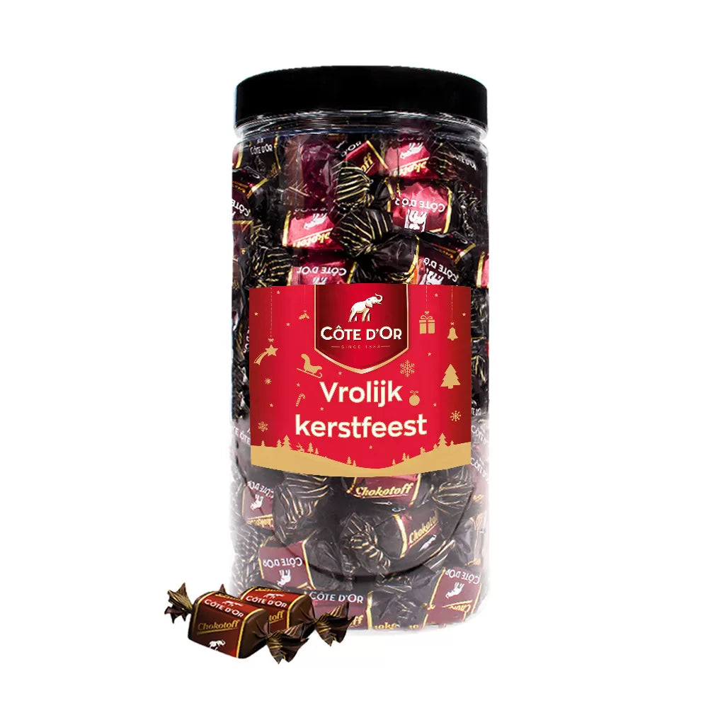 Côte d'Or Chokotoff "Vrolijk Kerstfeest" - chocolade kerstcadeau - 800g