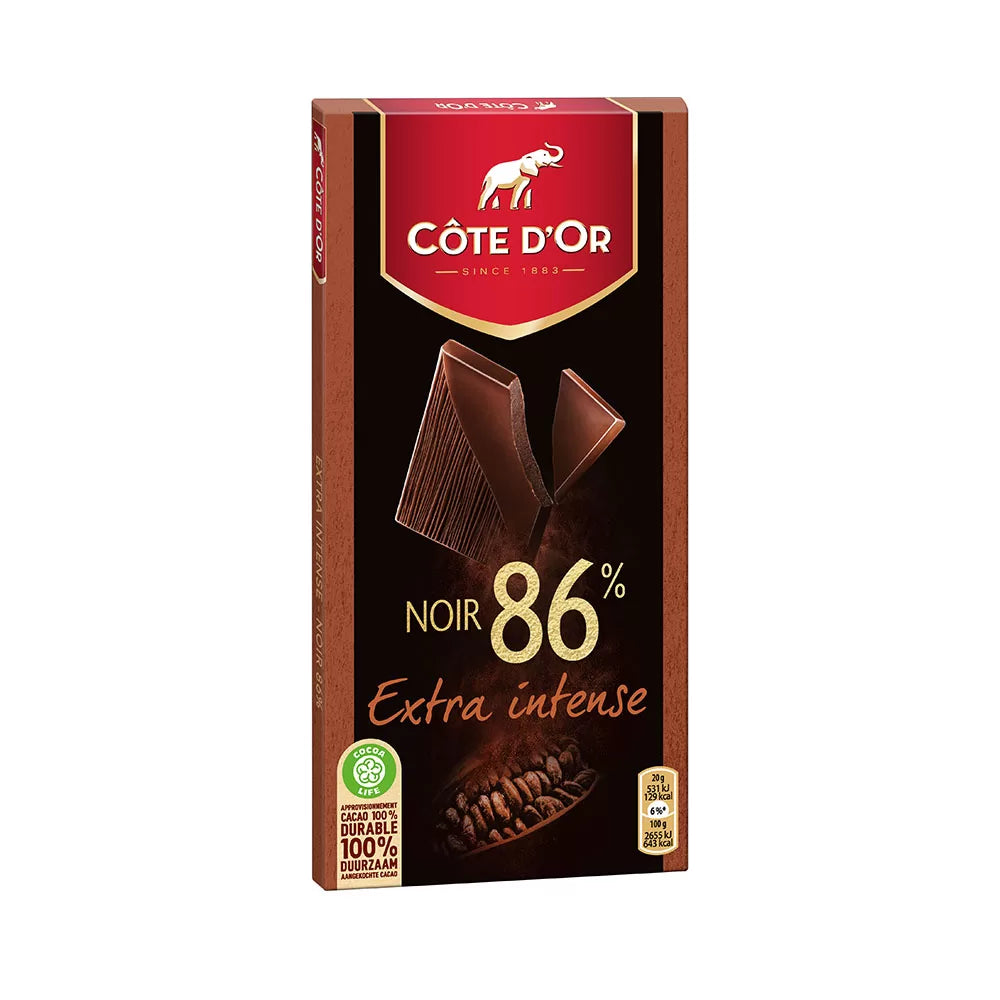 Côte d'Or Fin chocoladetablet Extra Noir 86% - 100g