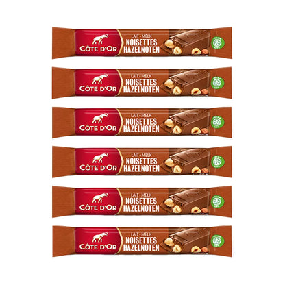 Côte d'Or luxueuze geschenkdoos - 6 chocoladerepen melk hele hazelnoten - 270g