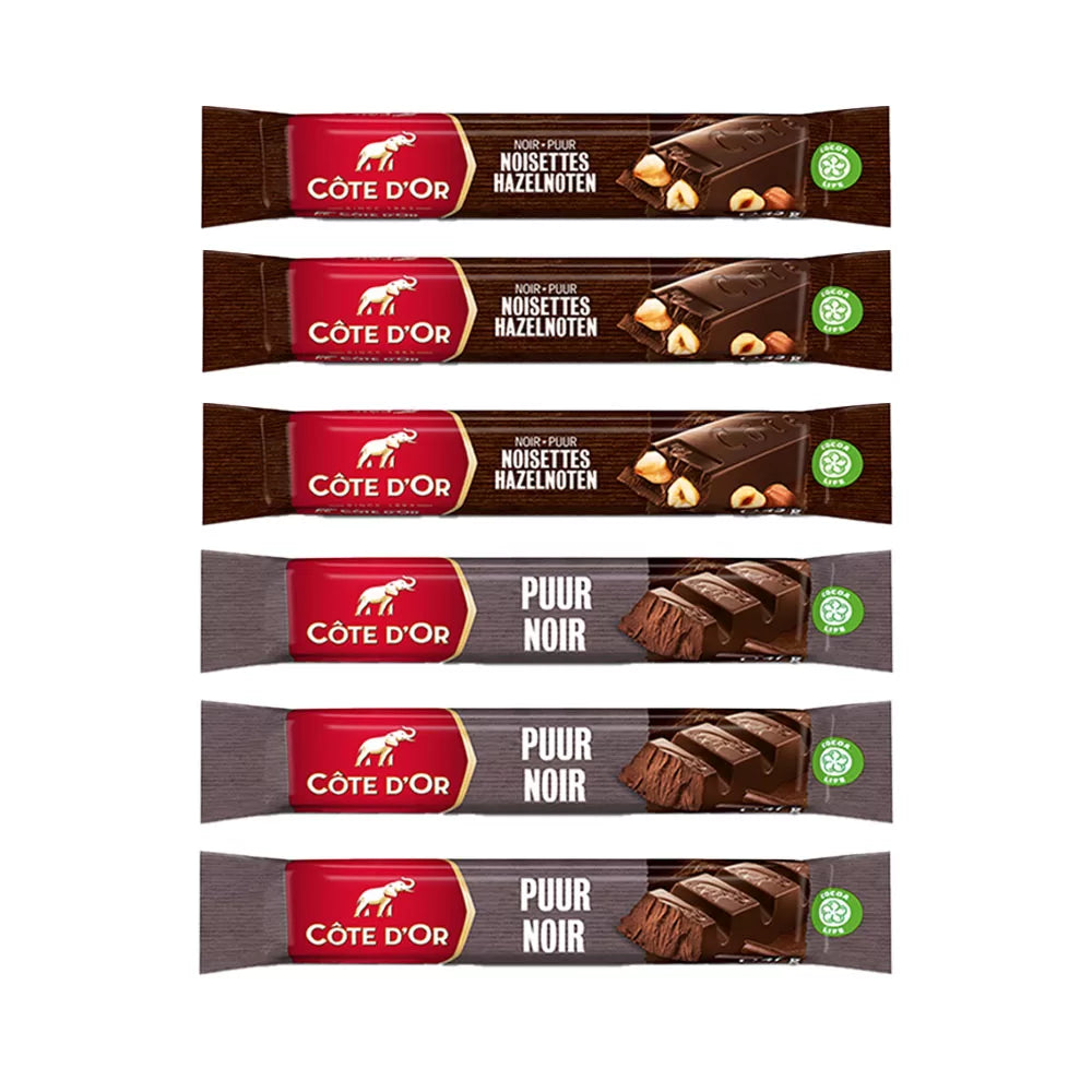 Côte d'Or luxueuze geschenkdoos - PERSO - 6 chocoladerepen puur mix - 276g