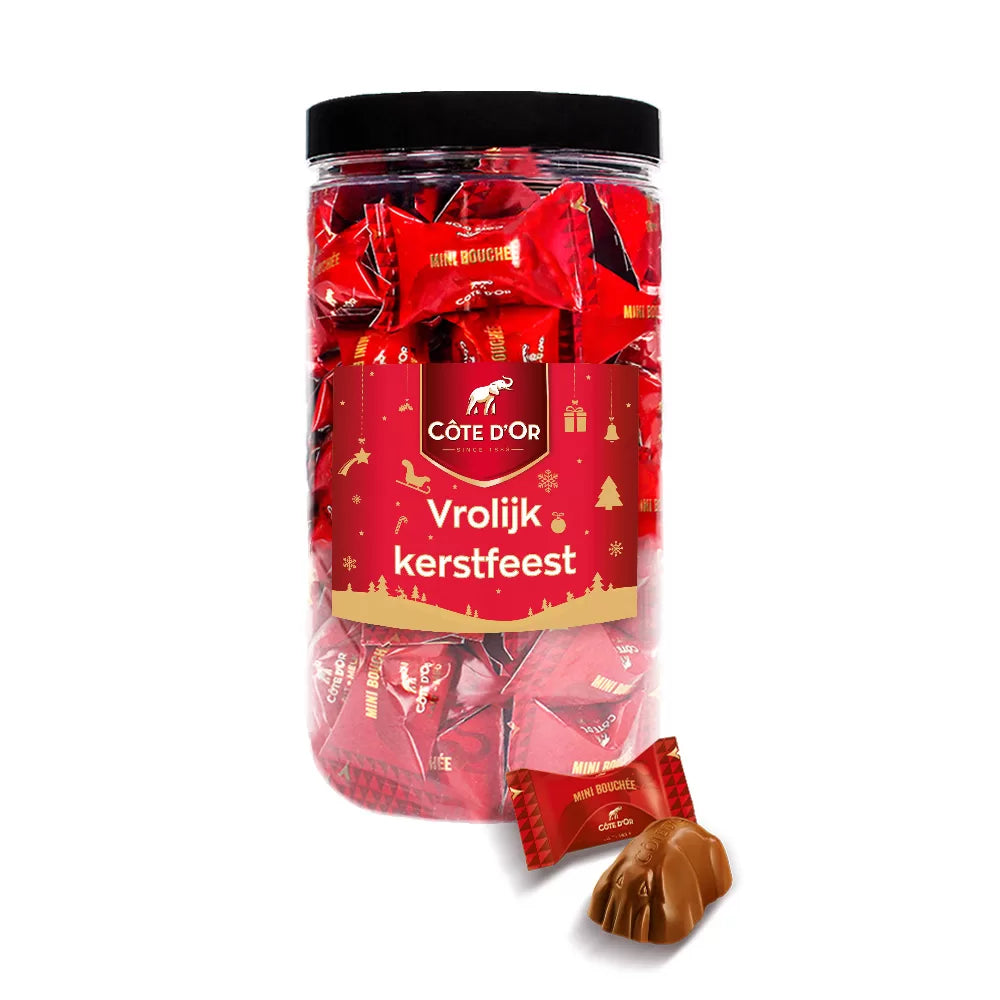 Côte d'Or Mini Bouchée "Vrolijk Kerstfeest" - chocolade kerstcadeau - 500g
