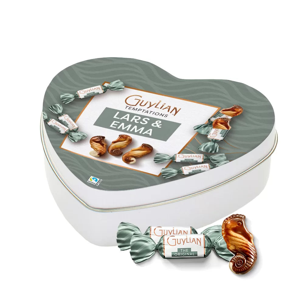 Guylian Temptations Original Praliné - Tinbox hartje groen - PERSO - 104.50g