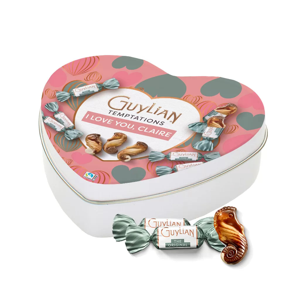Guylian Temptations Original Praliné - Tinbox hartje roze - PERSO - 104.50g