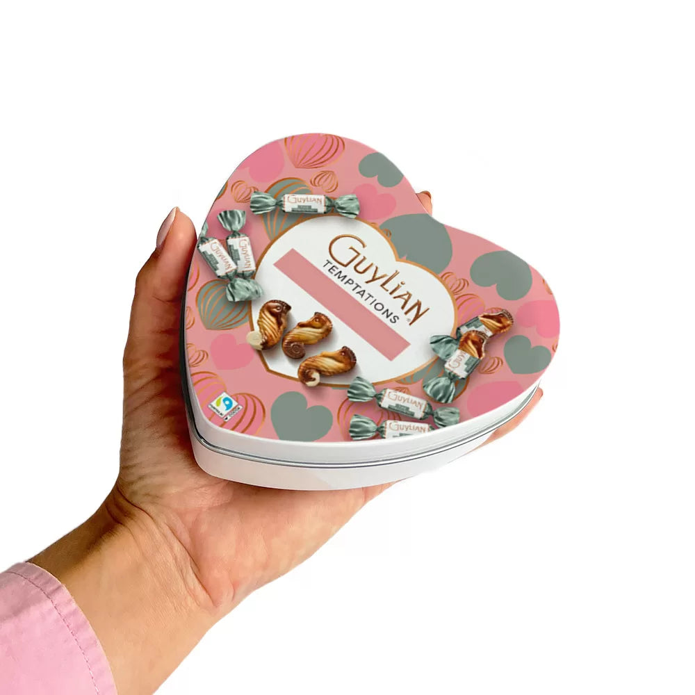 Guylian Temptations Original Praliné - Tinbox hartje roze - PERSO - 104.50g
