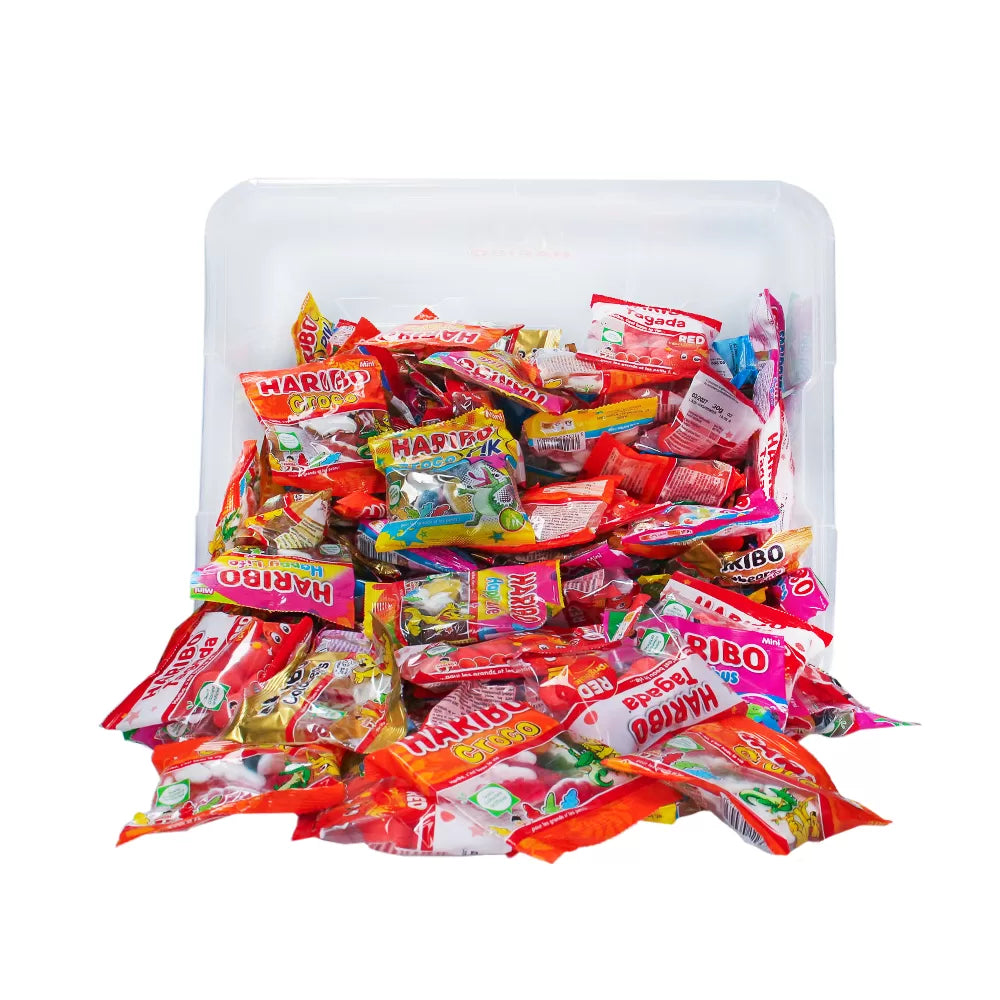 Haribo Mega-Fête ULTRA snoepzakjes box - strooigoed - 184 zakjes - 8kg