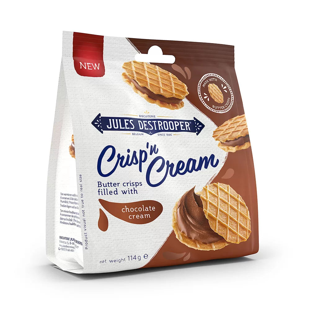 Jules Destrooper Crisp ’n cream chocolade - 114g