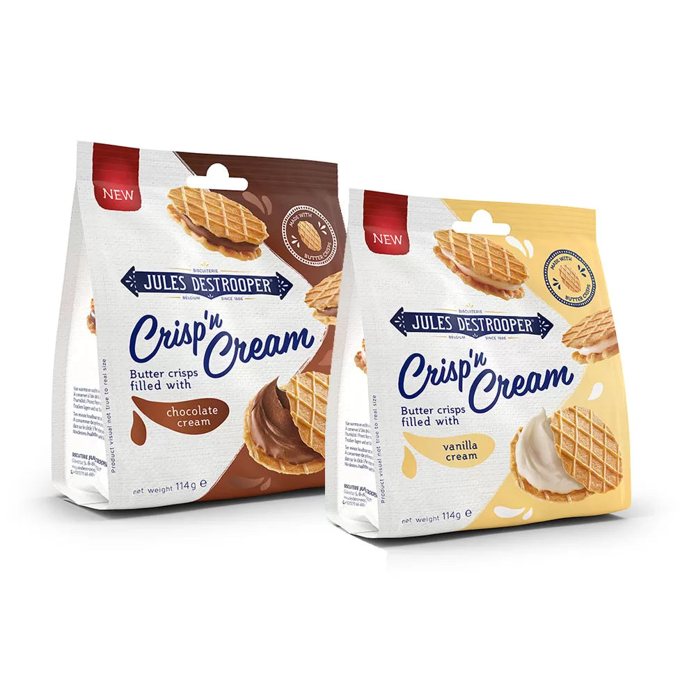Jules Destrooper discovery bundle: Crisp ’n cream vanille & chocolade - 228g