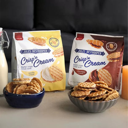 Jules Destrooper discovery bundle: Crisp ’n cream vanille & chocolade - 228g