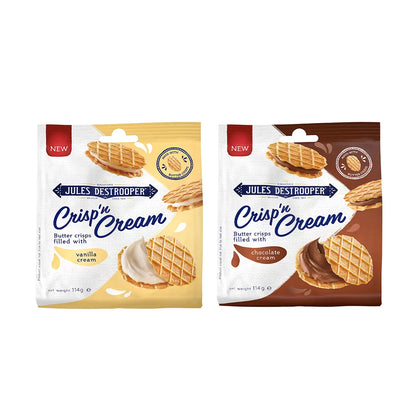 Jules Destrooper discovery bundle: Crisp ’n cream vanille & chocolade - 228g