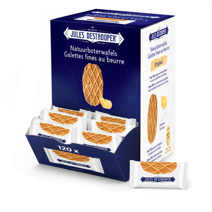 Jules Destrooper displaybox met Natuurboterwafels - 120 stuks - 600g