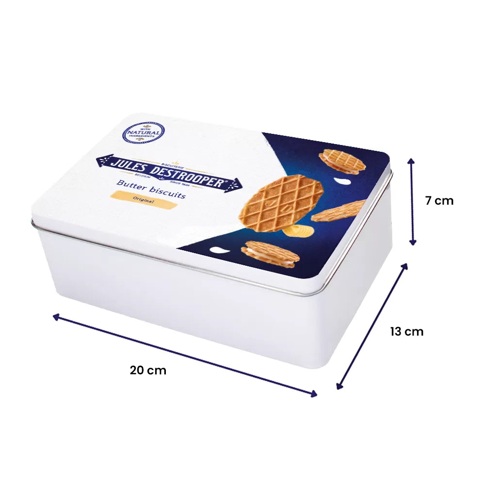 Jules Destrooper geschenkdoos - Crisp 'n Cream Vanille & Natuurboterwafels - 186g