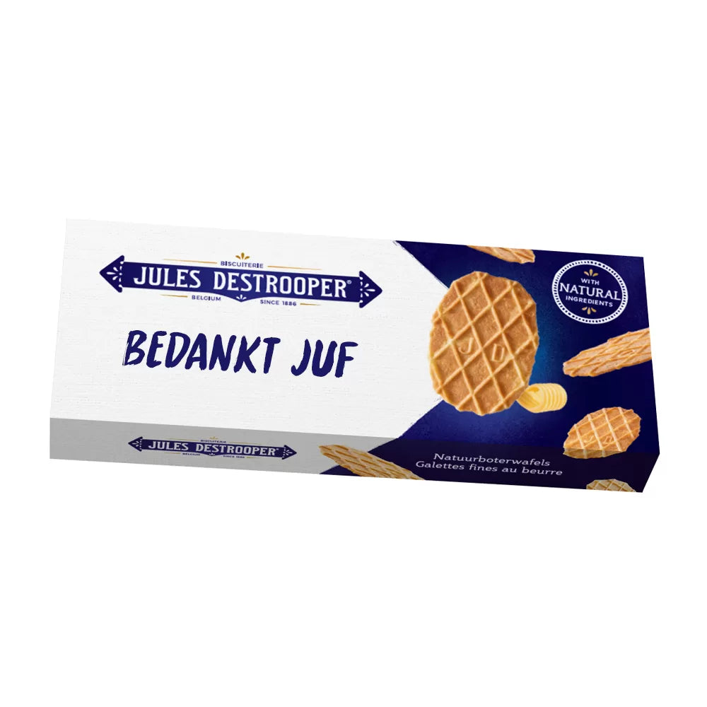Jules Destrooper Natuurboterwafels - "Bedankt juf" - 100g