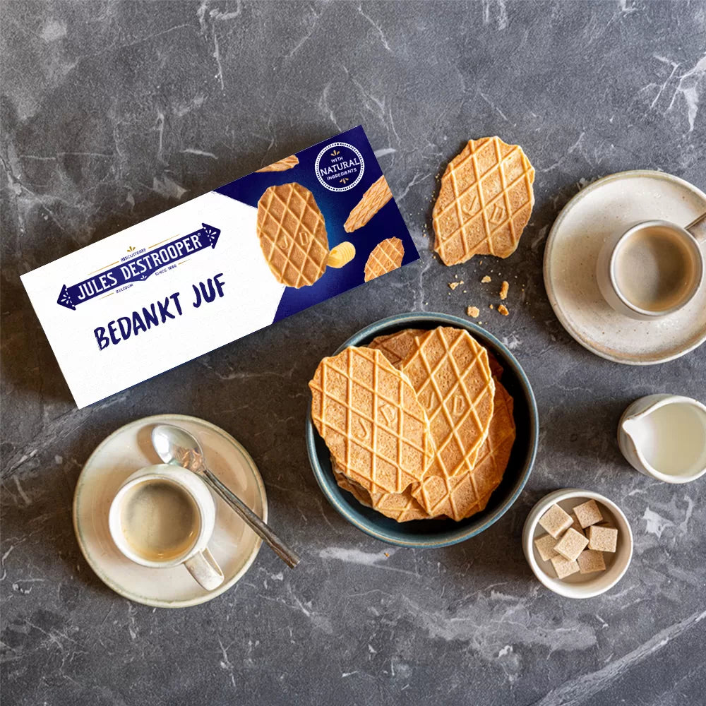 Jules Destrooper Natuurboterwafels - "Bedankt juf" - 100g