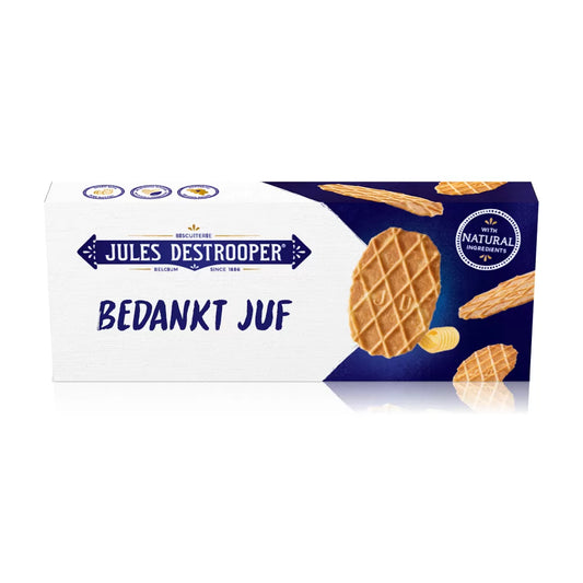 Jules Destrooper Natuurboterwafels - "Bedankt juf" - 100g