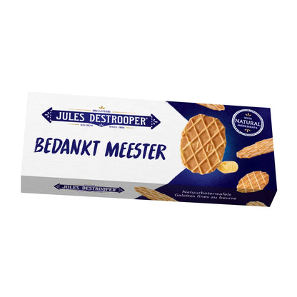 Jules Destrooper Natuurboterwafels - "Bedankt meester" - 100g