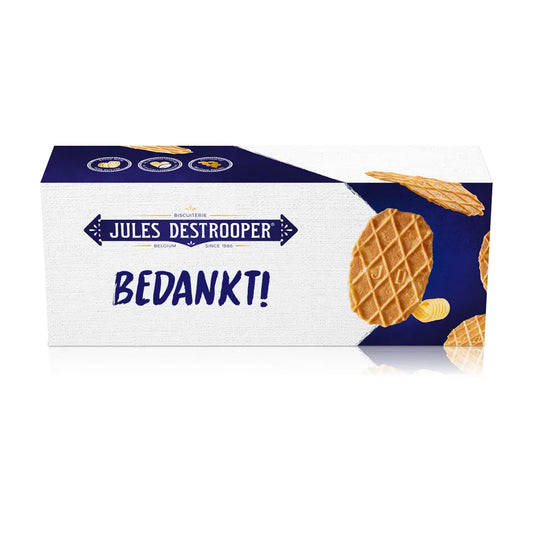 Jules Destrooper Natuurboterwafels - "Bedankt! / Merci!" - 100g x 2