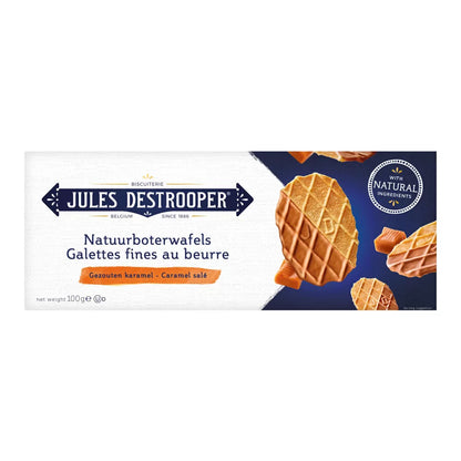 Jules Destrooper Natuurboterwafels gezouten caramel - 100g