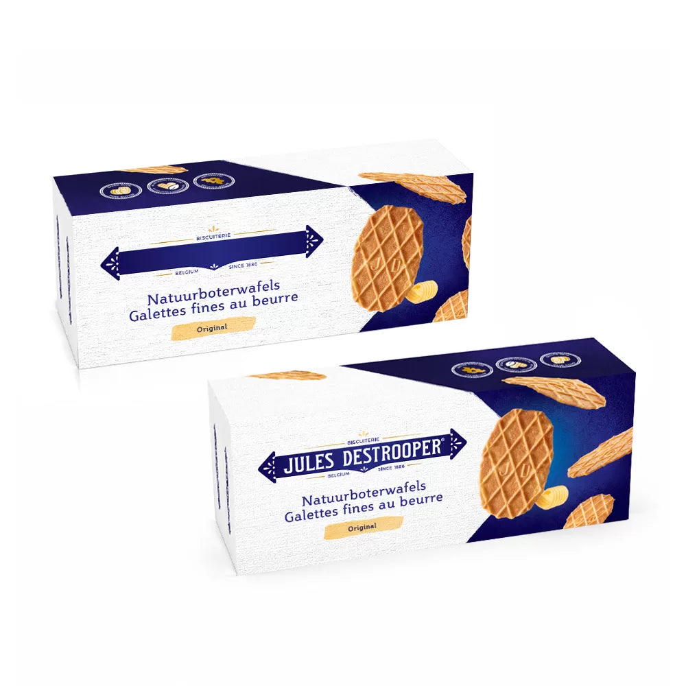 Jules Destrooper Natuurboterwafels - in pijl - PERSO - 2x100g - 200g