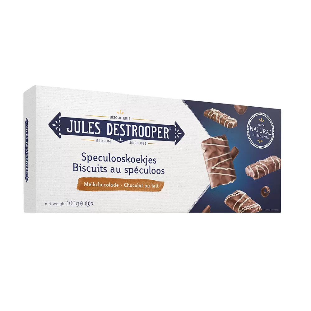 Jules Destrooper Speculooskoekjes in melkchocolade - 100g