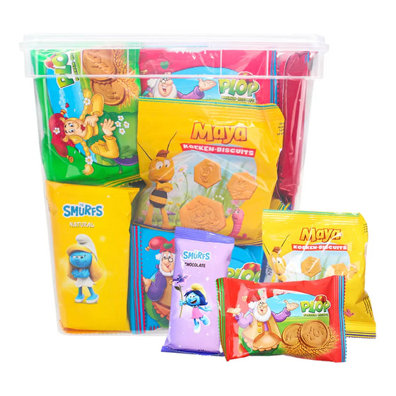Kabouter Plop, Maya De Bij en de Smurfen koekjesassortiment - 1000g