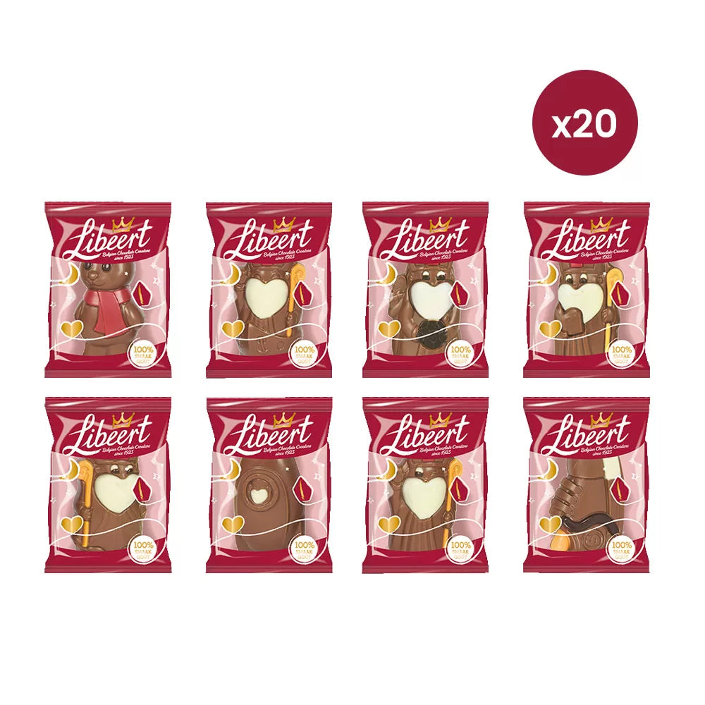 Libeert chocoladefiguren voor Sinterklaas - 20 stuks (35g) - 700g