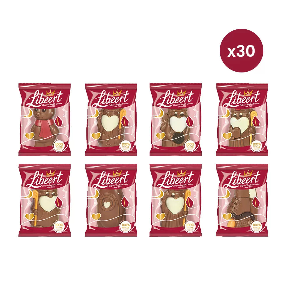 Libeert chocoladefiguren voor Sinterklaas - 30 stuks (35g) - 1050g