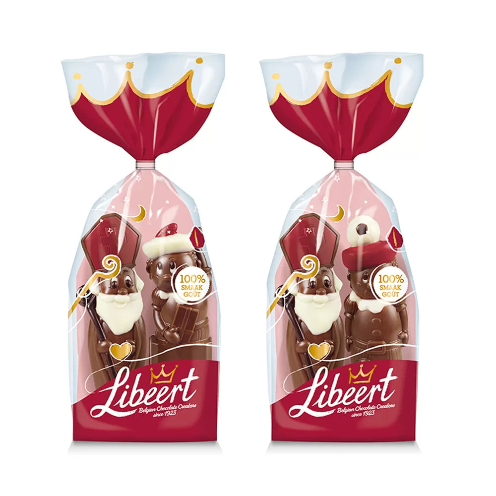 Libeert Sint & Piet - melkchocolade - 150g (één van afgebeelde figuren)