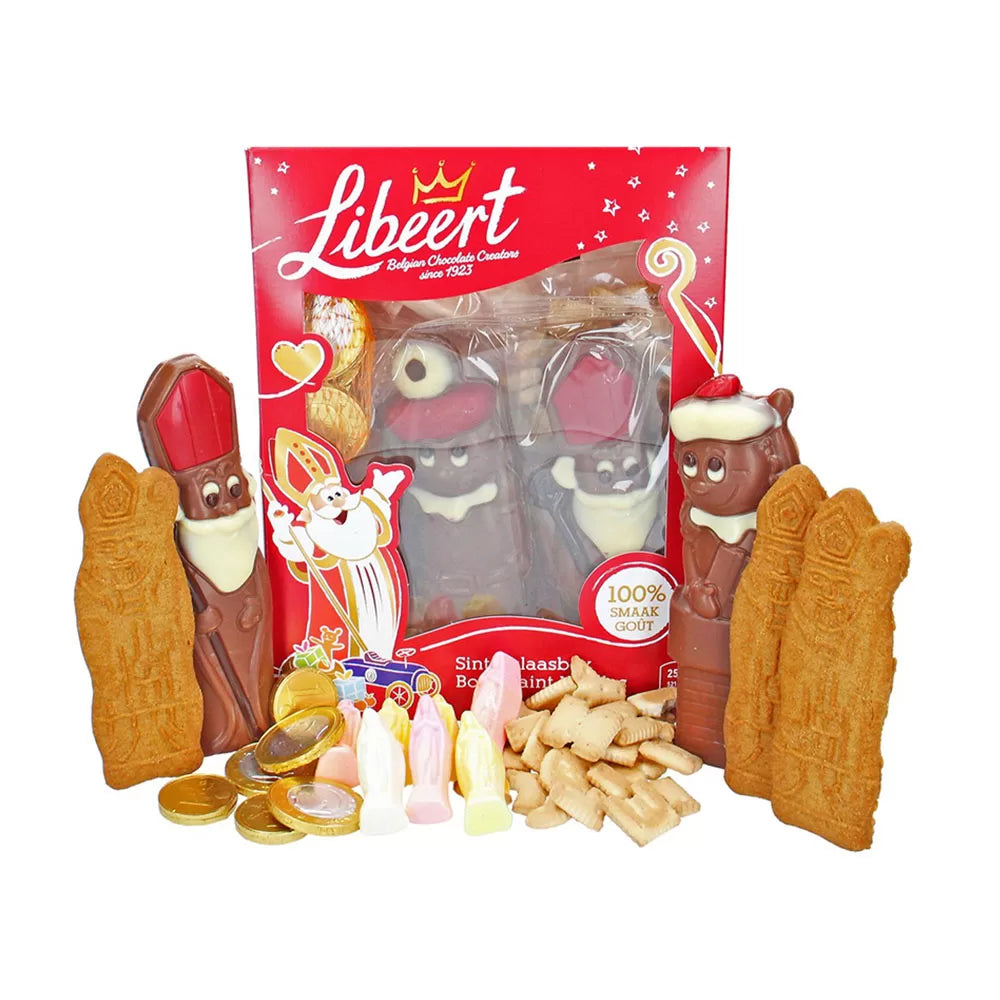 Libeert Sinterklaasbox - chocolademunten, speculoos, nicnacs, guimauves - 315g