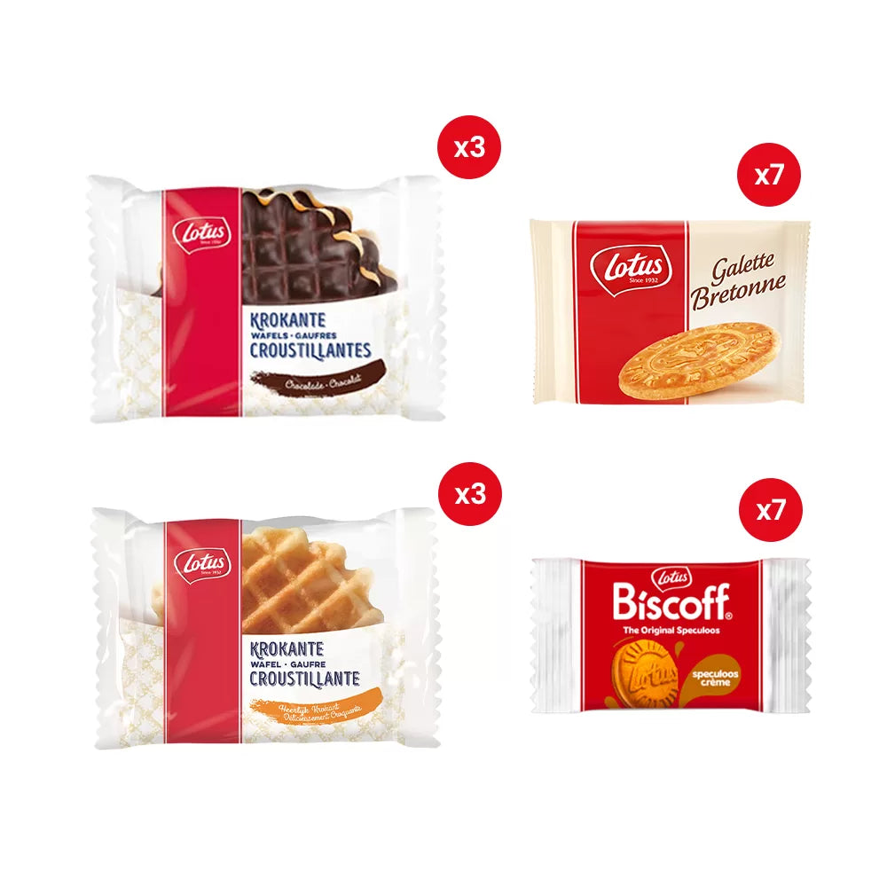 Lotus collection box met Biscoff, Bretons Botergaletje & Krokante wafels mix - 242g