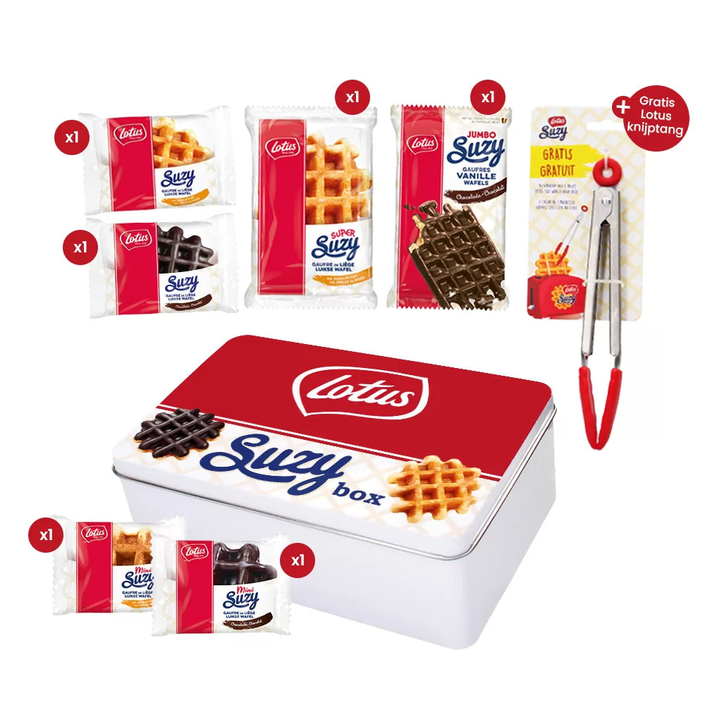Lotus Suzy box - De ultieme collection box met Lotus knijptang - vanille & chocolade - 334g