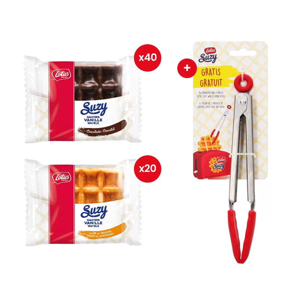 Lotus Suzy Vanille & Chocolade Wafels met knijptang - 1860g