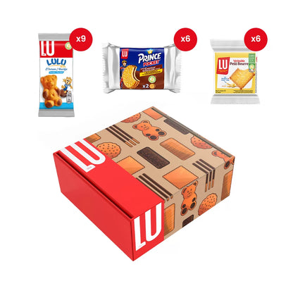 LU Festival koekjesdoos - Prince Pocket, Véritable Petit Beurre en Lulu Choco Beertjes - 660g