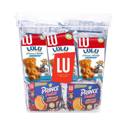 LU Kids Mix: Lulu Choco Beertjes & Prince Pocket chocolade - 33 stuks - 1130g