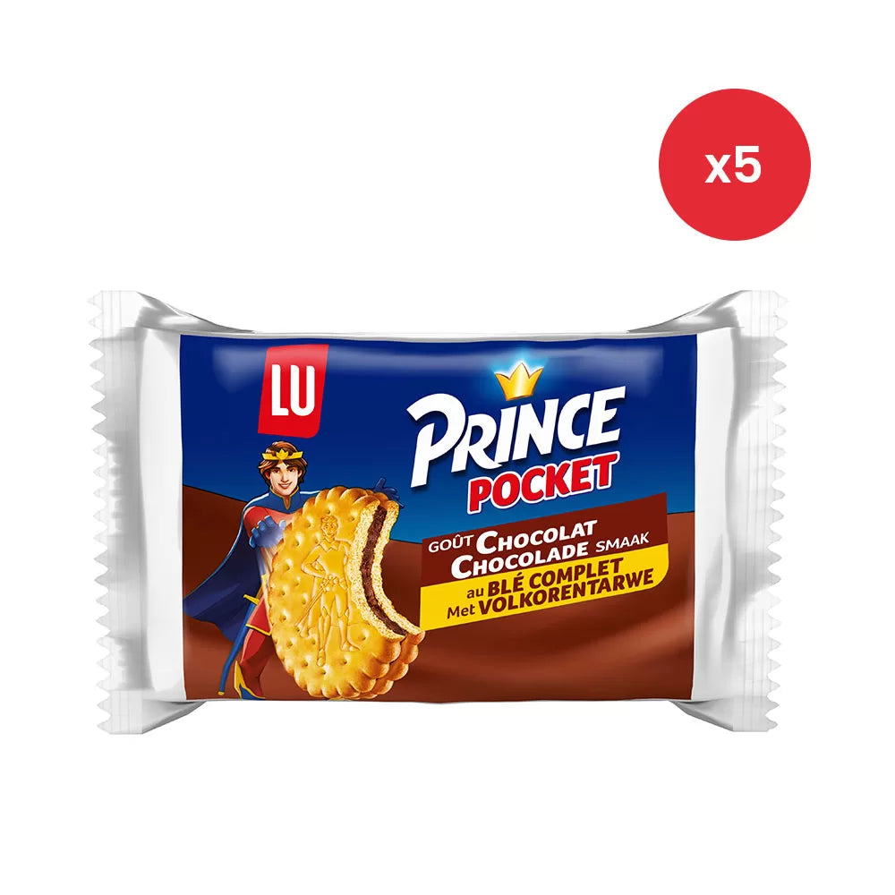LU Kids Mix: Lulu Choco Beertjes & Prince Pocket duo chocolade koekjes - 15 stuks - 500g