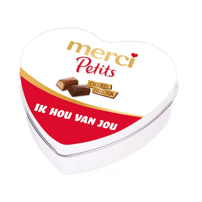 merci Petits geschenkdoos hartje "Ik hou van jou" - mix van smaken - 115g