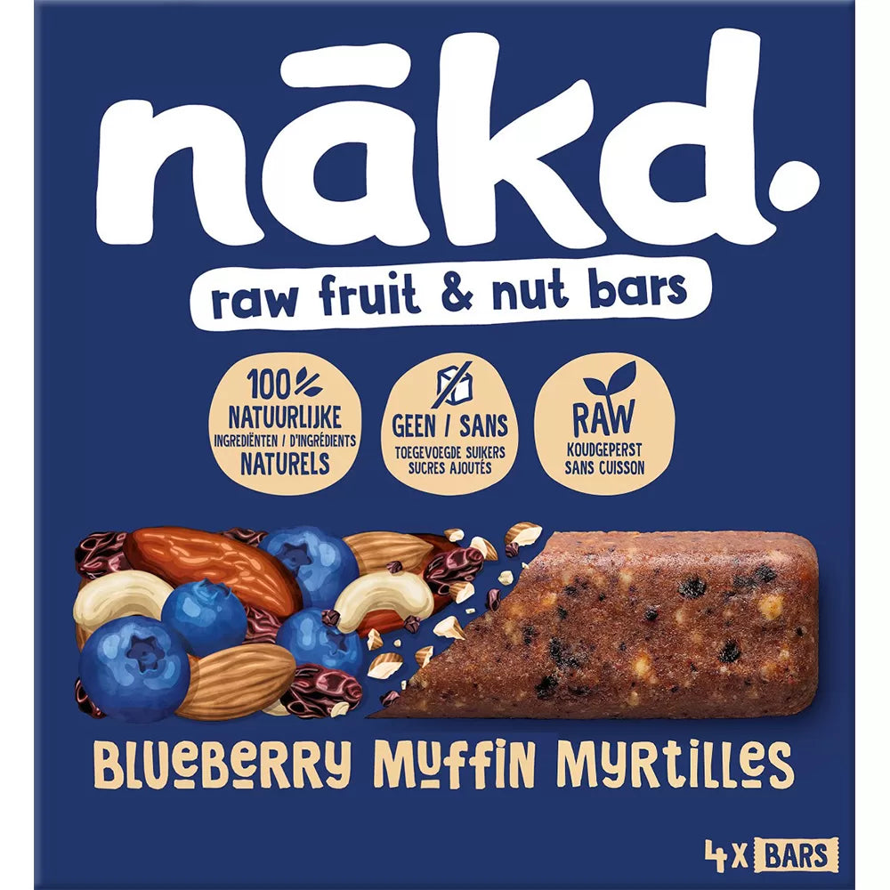 Nakd Blueberry Muffin - vegan fruit bars - 35g x18